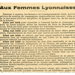 TRACT FEMMES LYON 1944