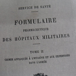 MANUEL  PHARMACEUTIQUE HOPITAUX MILITAIRES 1913